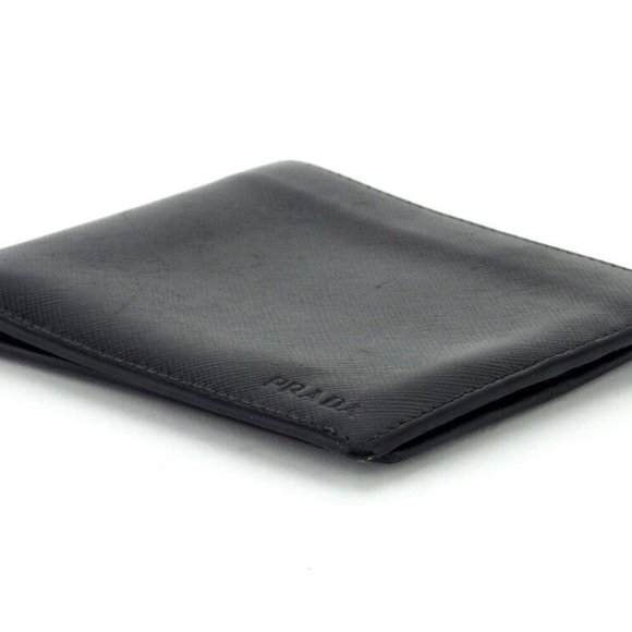 PRADA two-fold wallet logo Safi Arno leather Authentic used - Picture 4 of 8